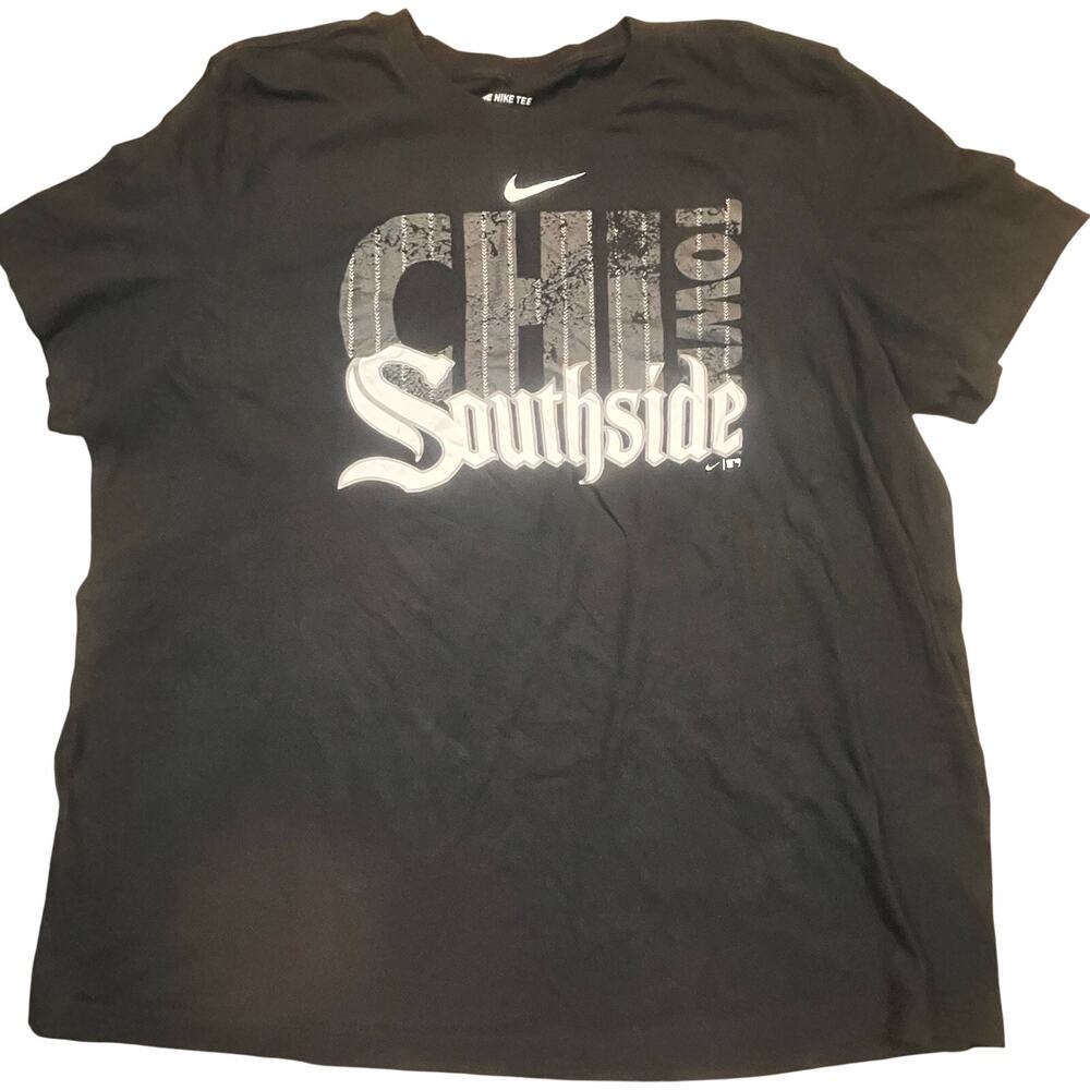 Nike Chicago Southside Tee XL Black MLB Baseball Graphic Streetwear Windy City